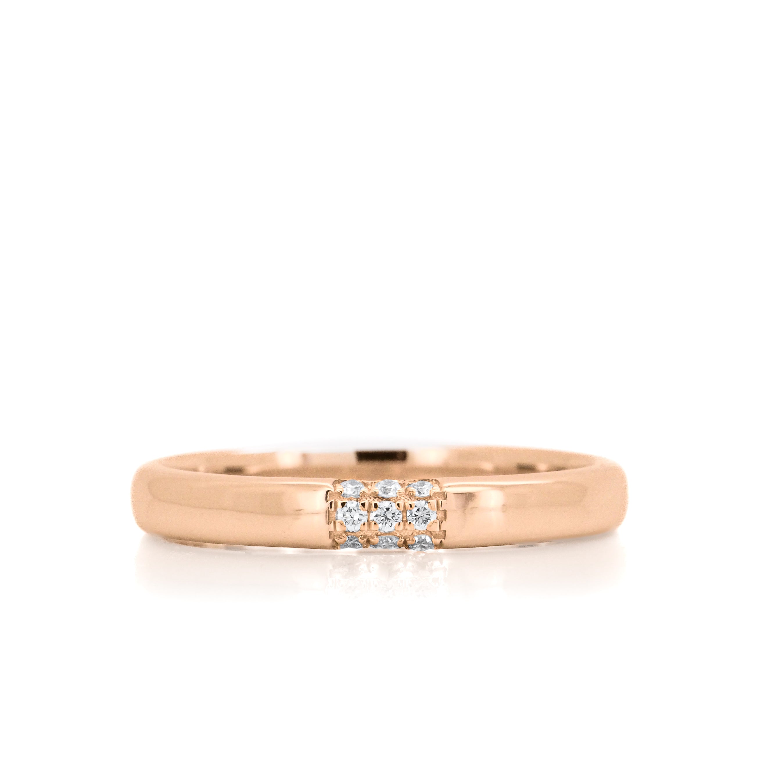 Primera Sra. 結婚戒指18K玫瑰金鑲鑽石